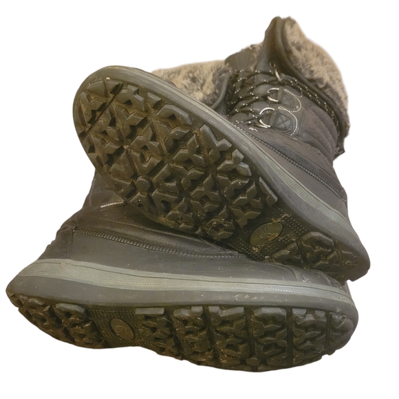 SOREL STYLE KNKRT - Womans Waterproof Black Fur Trimmed Winter Boots Size 8 - Picture 4 of 8